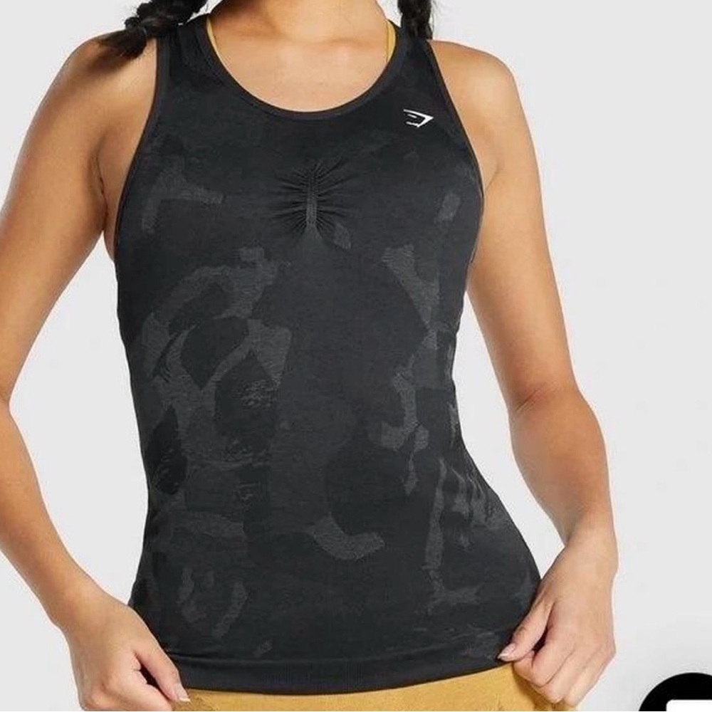Gymshark Black Camo Seamless Tank Top